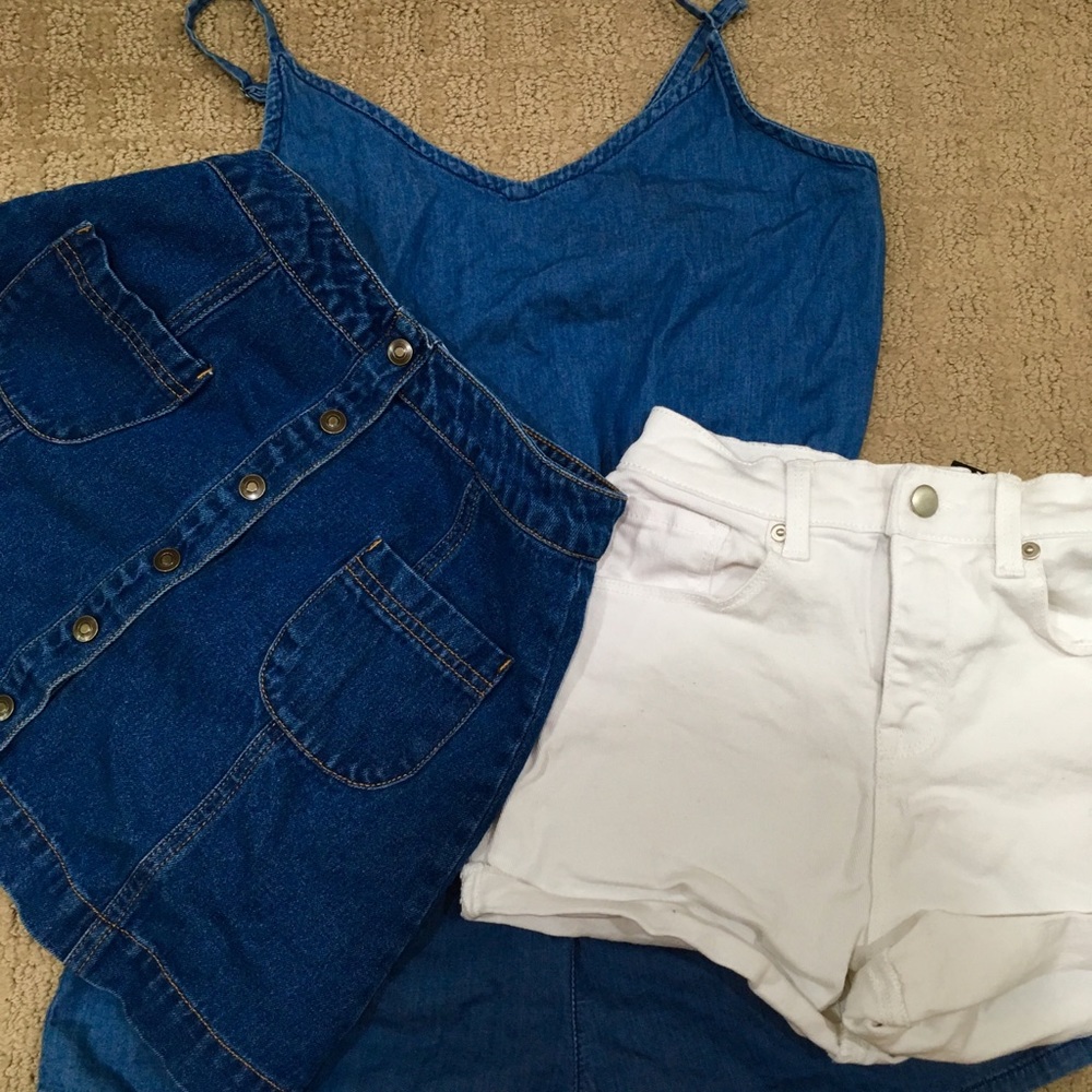 🦋Denim Party! Romper+Skirt+Shorts